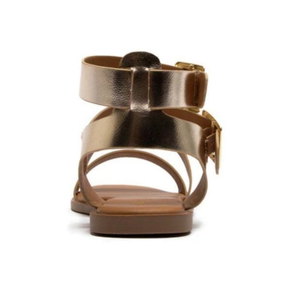 !! NEW !! Strappy Gladiator Sandals in Gold Champagne - Picture 8 of 12